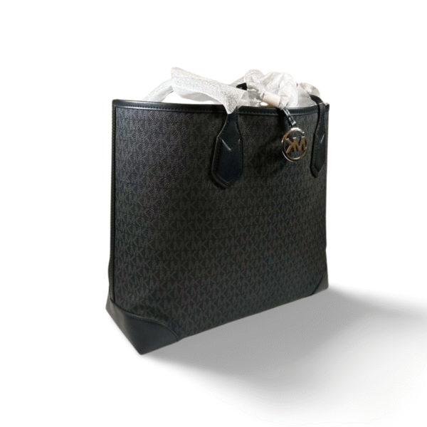 Bolsa tote Michael Kors negra con franjas